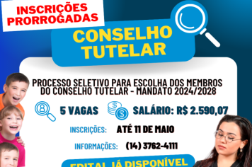 Conselho Tutelar - Inscrições prorrogadas