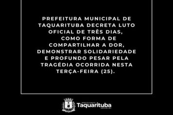 Prefeitura de Taquarituba decreta luto oficial de três dias pela morte das duas irmãs 