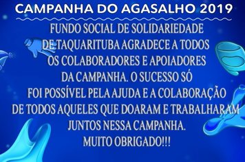 Sucesso na arrecadação na campanha do agasalho 2019