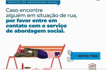 Novo número da Equipe de Abordagem Social