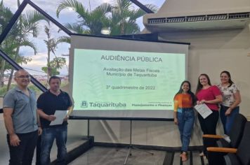 Audiência Pública que avalia as Metas Fiscais é realizada em Taquarituba