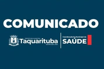Unidades de Saúde de Taquarituba terão horário estendido para vacinação contra a Covid-19 na próxima segunda-feira (21/02)