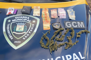 GCM de Taquarituba detém suspeito de tráfico de drogas após perseguição