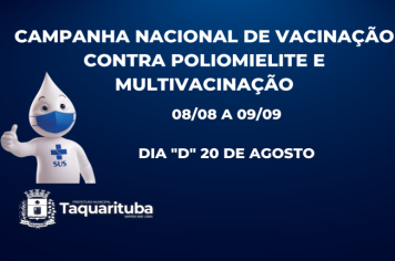 Campanha Nacional de Multivacinação tem início em todas as Unidades de Saúde de Taquarituba