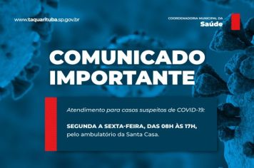 Atendimentos para suspeitos de Covid-19 são realizados no ambulatório da Santa Casa