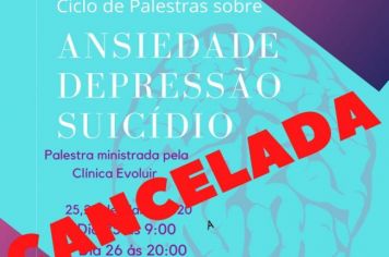 Ciclo de palestras sobre ansiedade, depressão e suicídio