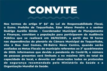 Convite para Audiência Pública