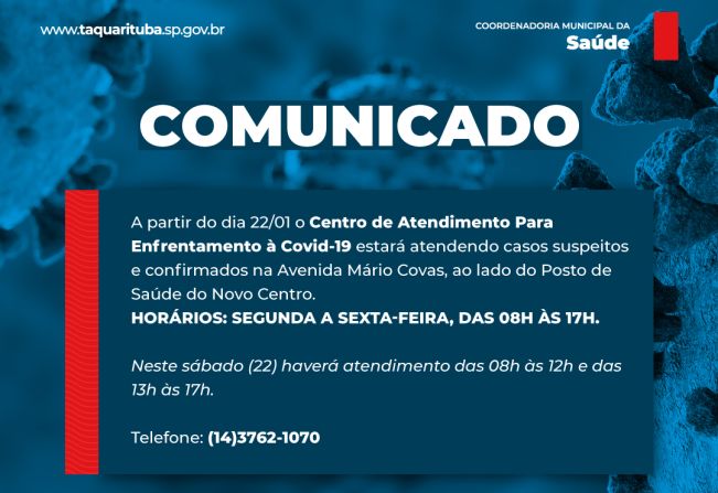 Centro de Atendimento Para Enfrentamento à Covid-19 retorna para a Avenida Mário Covas