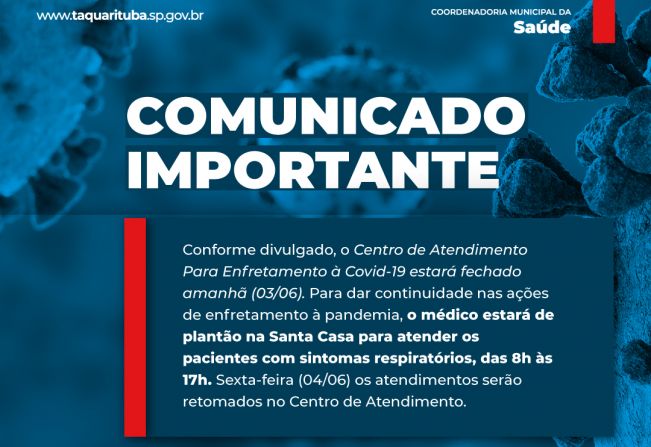 Pacientes com sintomas respiratórios serão atendidos na Santa Casa