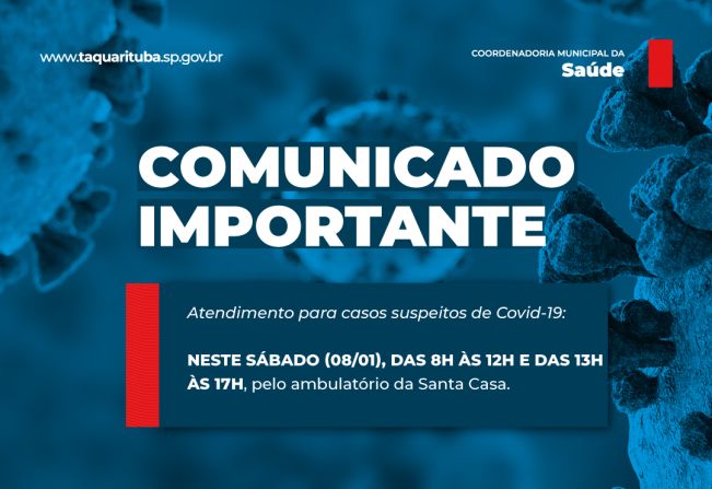 Centro de Atendimento dos casos suspeitos de Covid-19 funcionará neste sábado