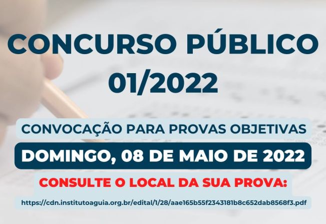 Provas objetivas do Concurso Público já estão com locais e horários definidos