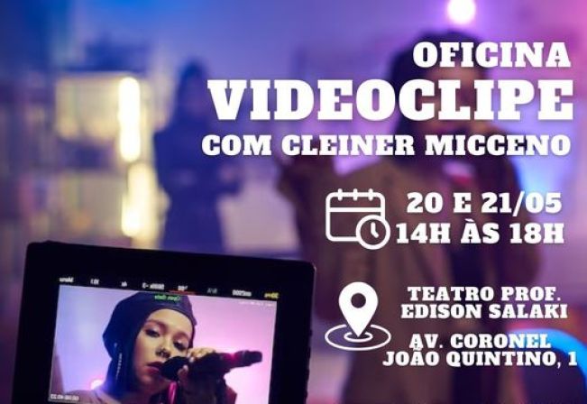 Prefeitura Municipal de Taquarituba promove oficina de videoclipe com Cleiner Micceno