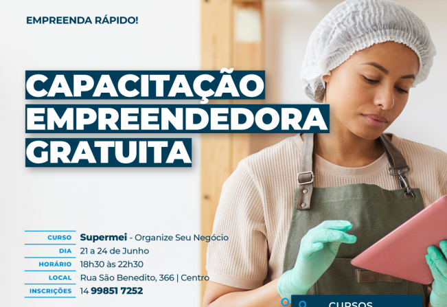 Nova data para o curso Capacitação Empreendedora