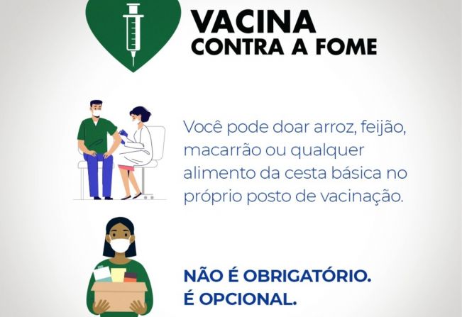 A Prefeitura Municipal de Taquarituba aderiu à campanha Vacina Contra a Fome