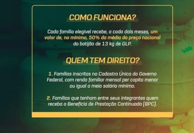 Projeto de Lei que institui Auxílio gás é aprovado 