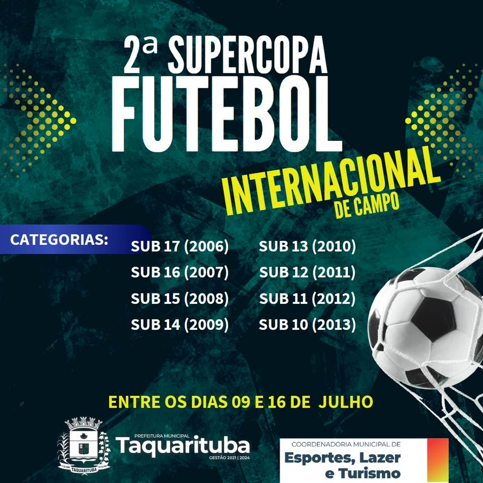Definidos os confrontos para o Torneio de Futebol de Campo 2021 -  Prefeitura Municipal de Tabapuã